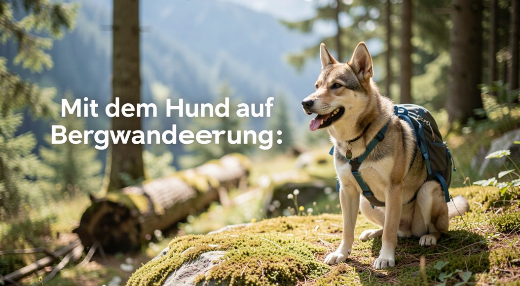 Ein Hund liegt angeleint neben den Wanderschuhen seines Halters auf einer Alpweide, im Hintergrund weidet Vieh im Abendlicht, weite Sicht über die Weide
